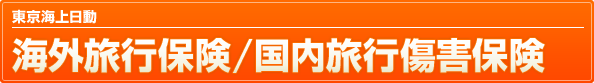 東京海上日動 海外旅行保険/国内旅行傷害保険